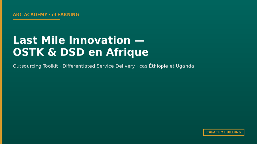 Last Mile Innovation — OSTK & DSD en Afrique